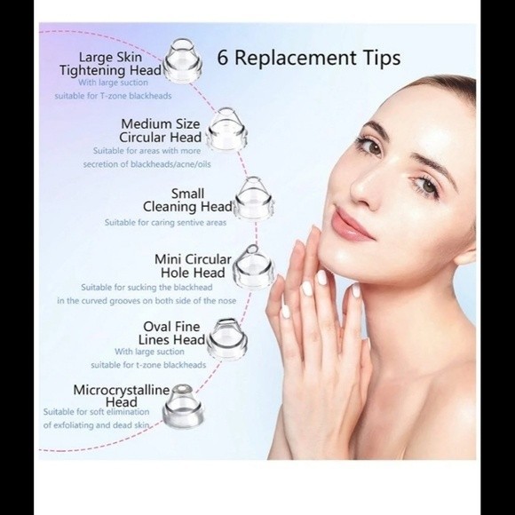 NIB Blackhead Remover 5V Vacuum Portable Blackhead Electric Wireless Recharge - Picture 2 of 8